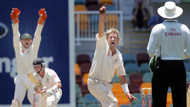 Spin legend Shane Warne has an exceptional record at the Gabba. Picture: AP