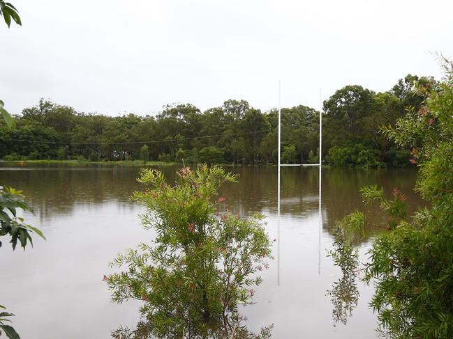 The Titans training field under water. Picture: Tertius Pickard