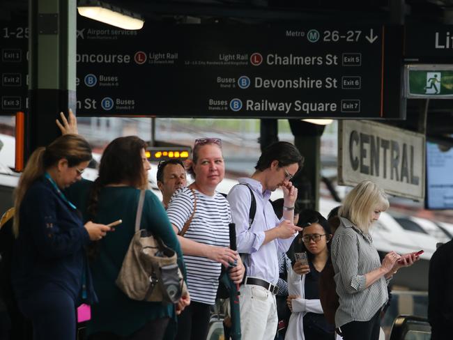 SYDNEY, AUSTRALIA : Newswire Photos - JANUARY 15 2025; A general view of Central Station as Industrial action resumes on Sydney's train network today. Trains are only slowing down out past Parramatta in the west and Glenfield in the southwest, and on intercity connections, but some people coming into Central will have been affected. Picture: Newswire/ Gaye Gerard