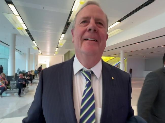 Nine’s chairman Peter Costello left his post after a physical altercation with a journalist at Canberra Airport. Picture: Liam Mendes