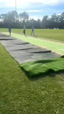 Cricketers allegedly deface footy oval