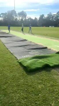 Cricketers allegedly deface footy oval