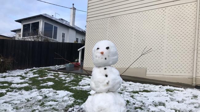 Snow in Launceston. Picture: PATRICK GEE