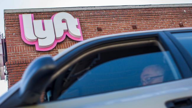 The Lyft Drivers Hub in Los Angeles. Picture: AFP