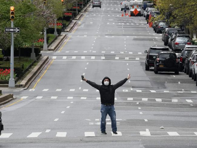 New York City may soon open up some streets to pedestrians. Picture: AFP