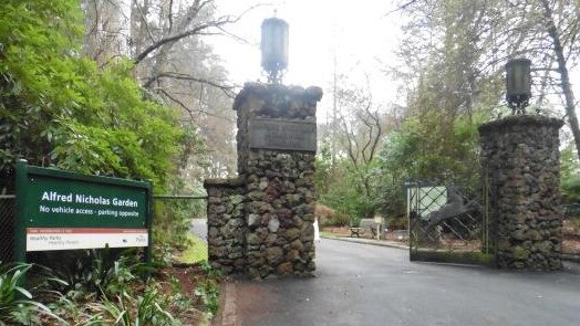 The stone entrance remains in place today.