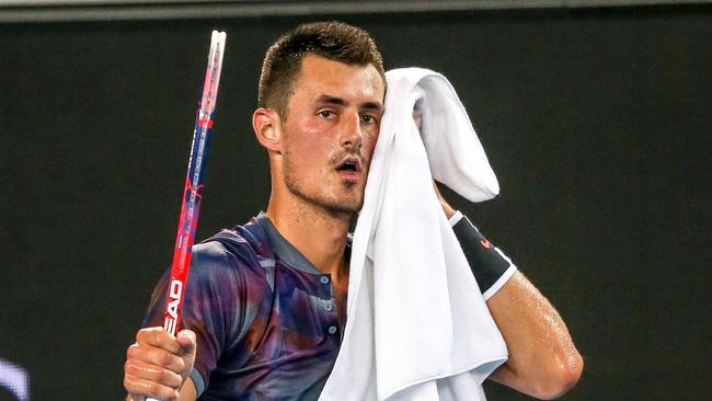 Bernard Tomic survived a tense Australian Open qualifier. Picture: Tim Carrafa