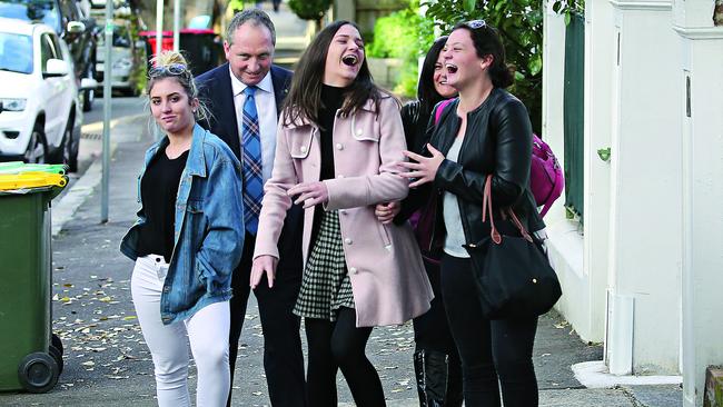 Grounded: Joyce with family members.