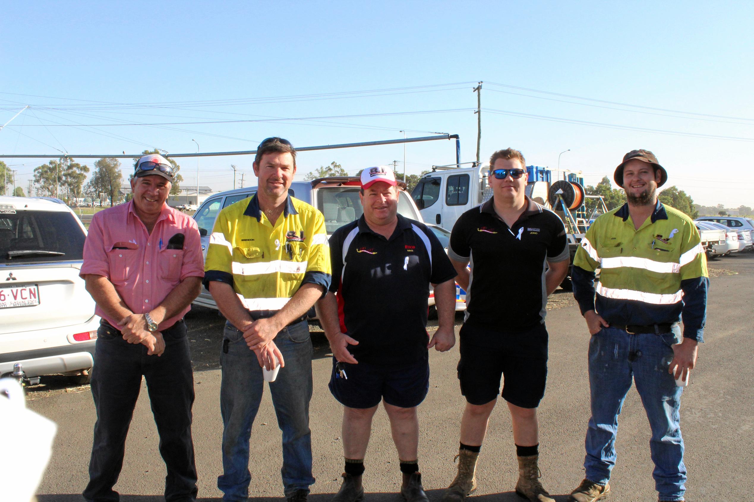 Wally Harvey, Brendon Gibbs, Mike Van Der Lind, Jonathon Willett, Josh Johnson. Picture: Shannon Hardy