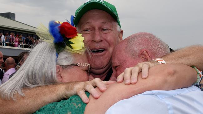 Allan Endresz (centre) with fellow Alligator Blood owners Robyn and Jeff Simpson.