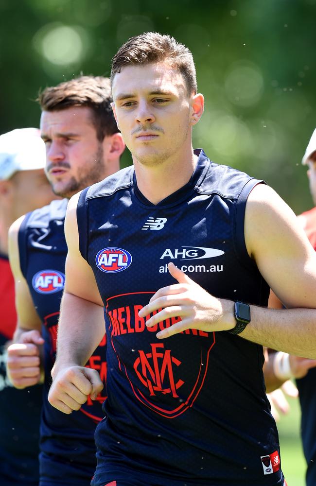 Recruit Jake Lever in his first days at Melbourne.