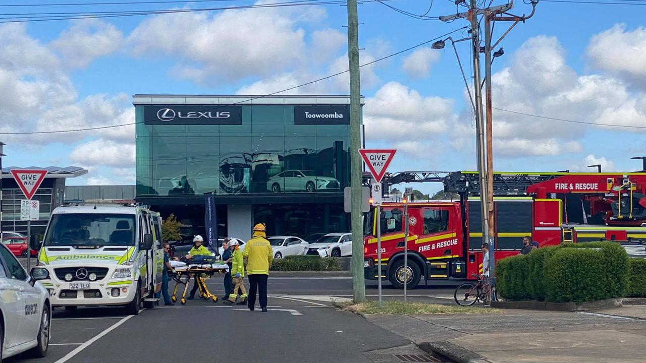 One person has been reported injured in a bike v vehicle accident on Ruthven Street.