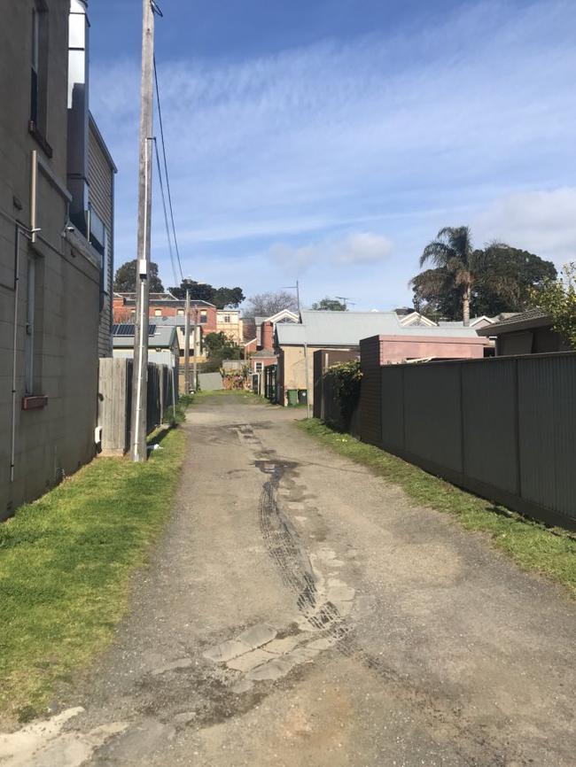 The three men attempted to flee police on foot but were located in a nearby laneway. Picture Brianna Travers