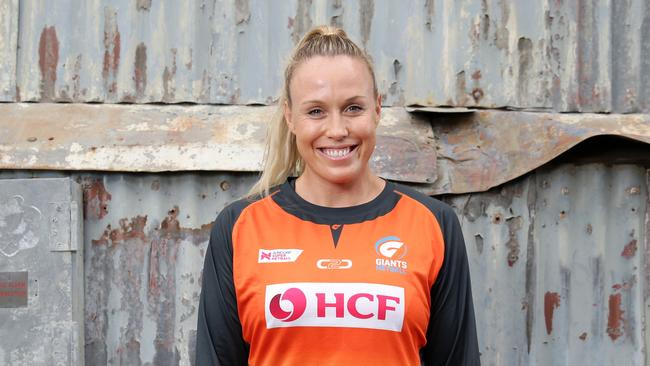 Giants midcourter Kim Green will play her 200th game against the Vixens in round two of Super Netball on Sunday. Pic: Jonathan Ng