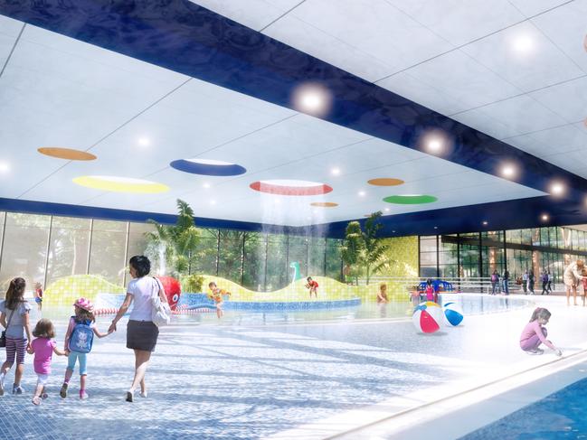 7/2/20 - Adelaide Football Club artist impressions of proposed Aquatic Centre in North Adelaide . images supplied