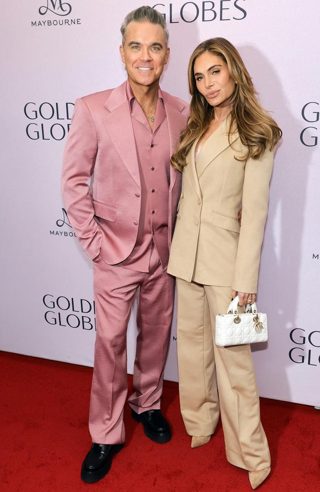 Williams and wife Ayda at the Golden Globes First-Time Nominee Celebratio in Beverly Hills. Picture: Kevin Winter/Getty Images.