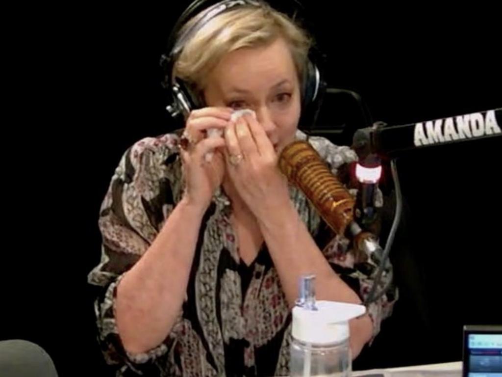 Amanda Keller has broken down on-air after hearing an emotional song.