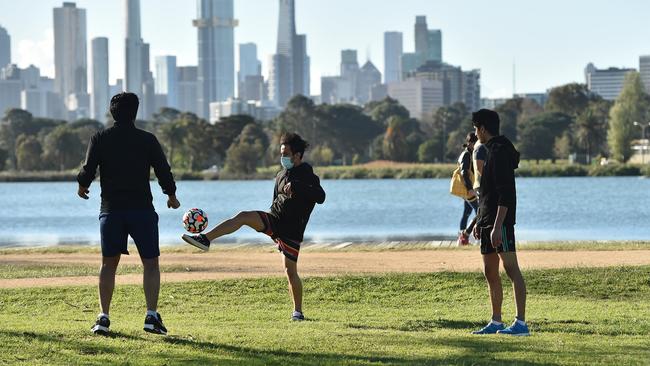 Rules to travel limits, outdoor exercise and personal training could be lifted soon. Picture: NCA NewsWire / Nicki Connolly