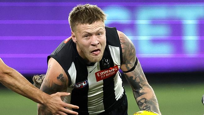 Jordan De Goey was once again electric in the finals for Collingwood. Photo by Phil Hillyard