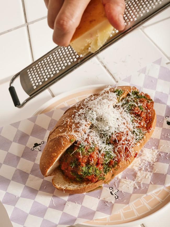 Meatball sub at Our Boy Roy, Clarence Park. Picture: Supplied