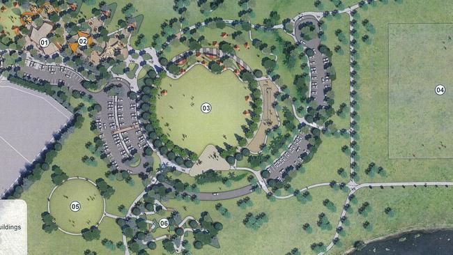 The latest artist impression of the Robina City parklands. Picture: Supplied