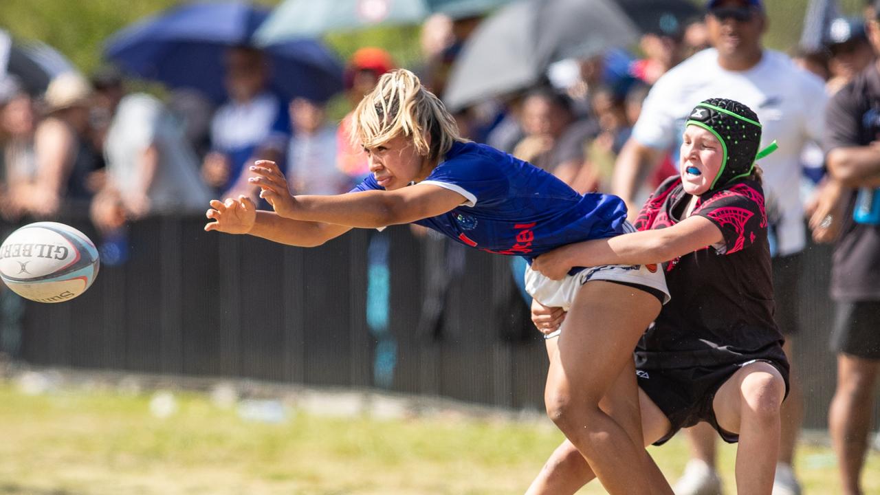 The final of the 16s girls tournament between NSW Maori and Samoa.