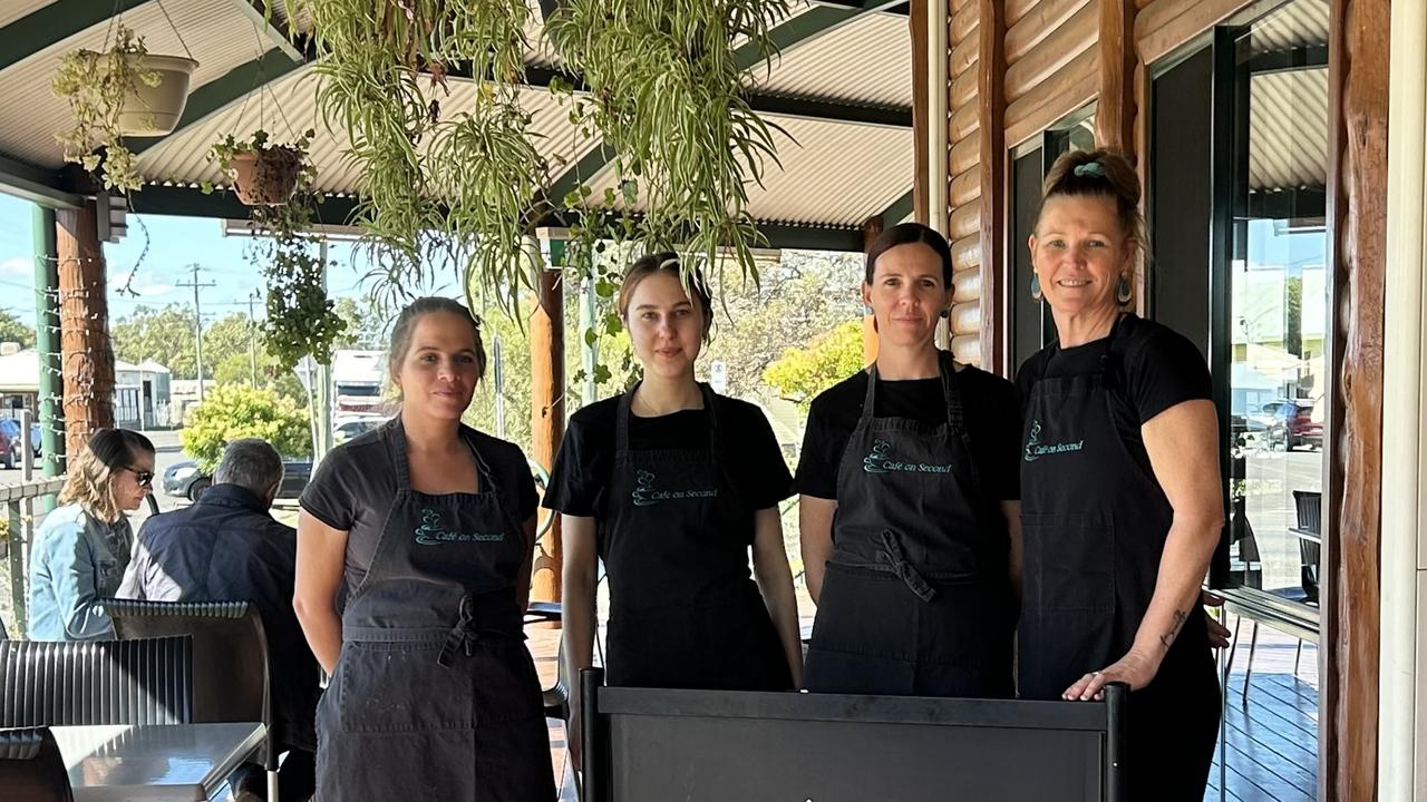 Cafe on Second was voted as South West Queensland's best coffee place. Left to right: Kirstie Hewson, Konnie Pawlica, Tanelle Sands, Nicki Parker.