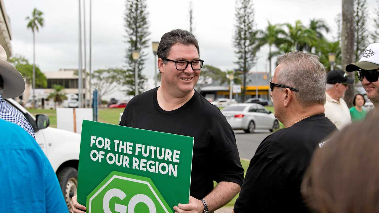 George Christensen at a pro-coal event in Mackay. Picture: Emma Murray