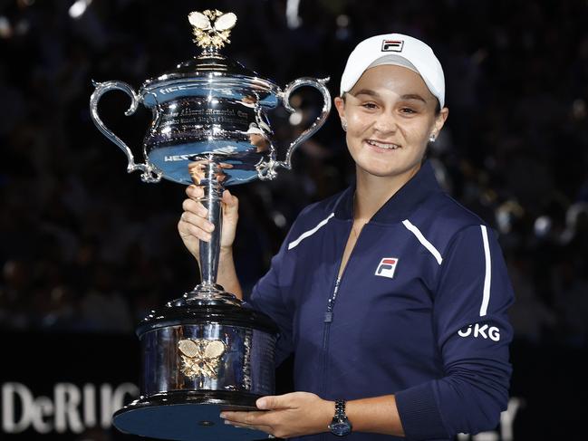 Barty retired after winning the 2022 Australian Open. Picture: Getty Images