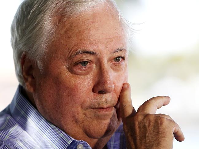 Clive Palmer says he doesn’t regret being unvaccinated despite becoming severely ill after catching Covid. Picture: Nigel Hallett