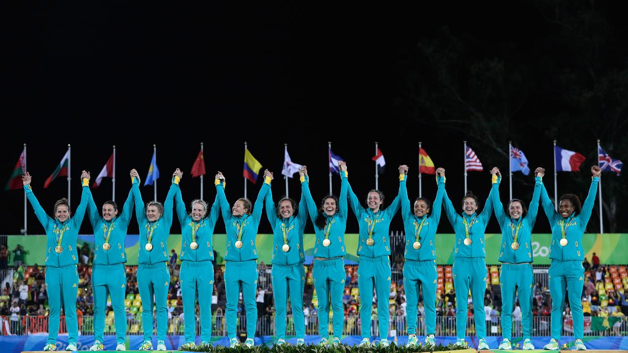 Australia’s gold medal winning Rugby Sevens women’s team.