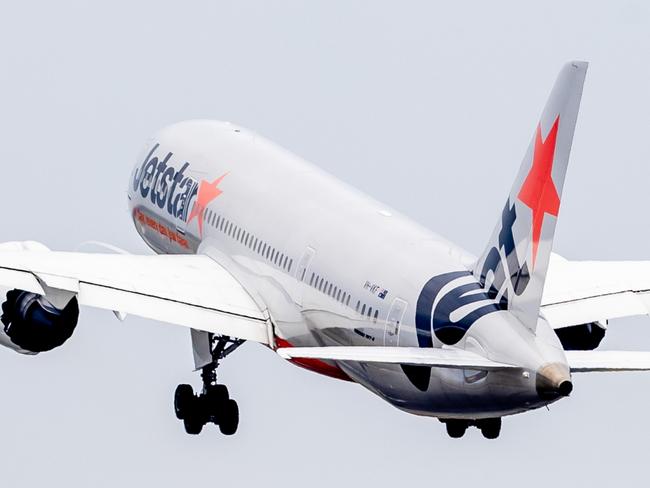 Jetstar Flight JQ49 takes off from Gold Coast Airport in the first direct route to Seoul by any low cost carrier from Australia. Picture: Luke Marsden