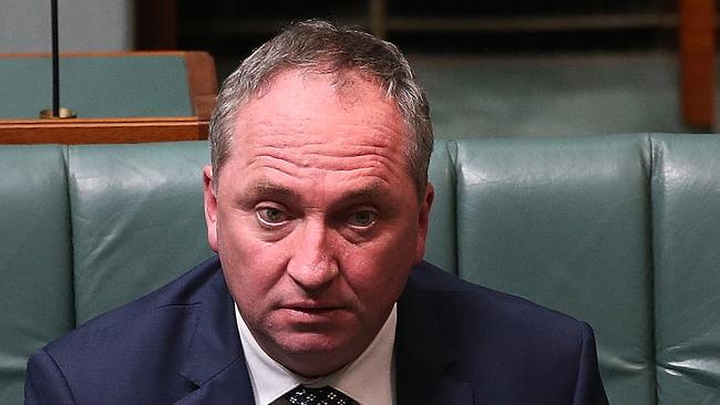 Deputy PM Barnaby Joyce in Question Time in the House of Representatives Chamber, at Parliament House in Canberra.