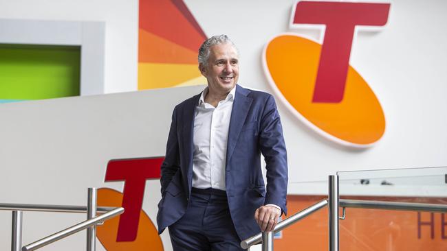 Telstra CEO Andy Penn: ‘Getting access to the spectrum, that’s a massive part of this deal for us to provide that enhanced service for customers while maintaining our strategic differentiation.’ Picture: Aaron Francis