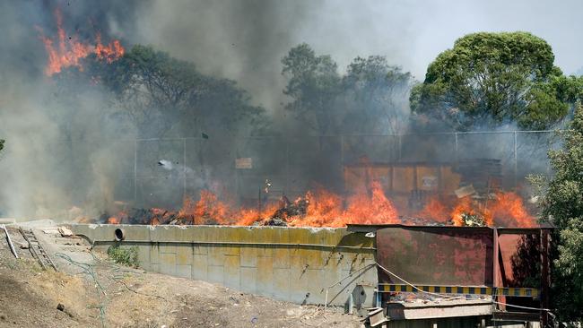 Firefighters battled an intense blaze at the Knox Transfer Station in 2008.