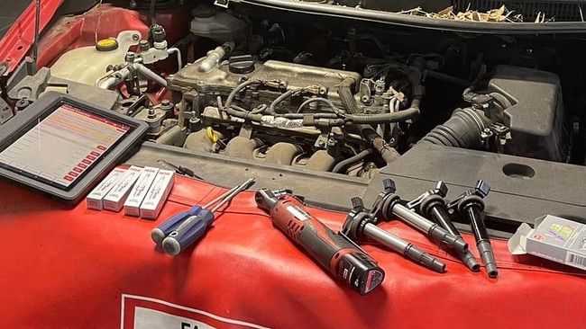 A Jim’s Mobile Mechanics set up. Picture: Instagram