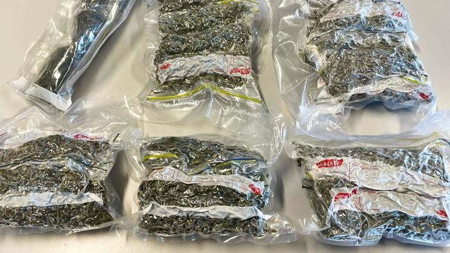 Some of the cannabis allegedly seized during a raid at Gilliestown Heights on Tuesday. Picture: NSW Police.