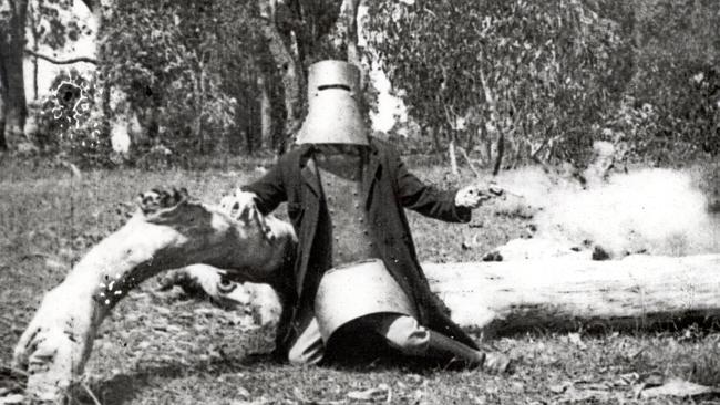 A scene from the early Australian film, The Story of the Kelly Gang (1906).