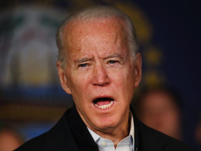 Former Vice President Joe Biden’s chances of scooping the nomination were dealt a blow after a disappointing fourth place in Iowa. Picture: Spencer Platt/Getty Images/AFP