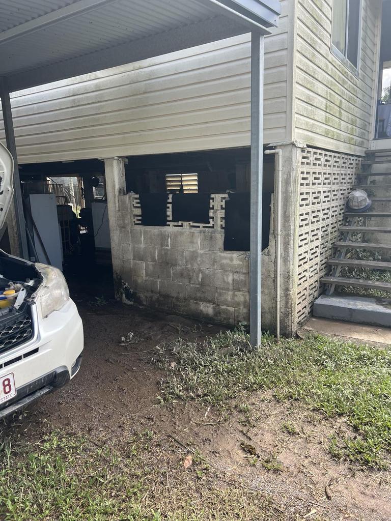 Flood damage to the first floor of the two-storey rental home on Fairford Rd, Ingham, during the Hinchinbrook severe weather and flooding disaster in early February. Picture: Supplied