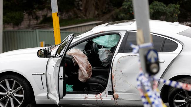 Antony Benson is charged with stabbing his partner and several others in a violent rampage on the Princes Highway. Picture: NewsWire / Damian Shaw