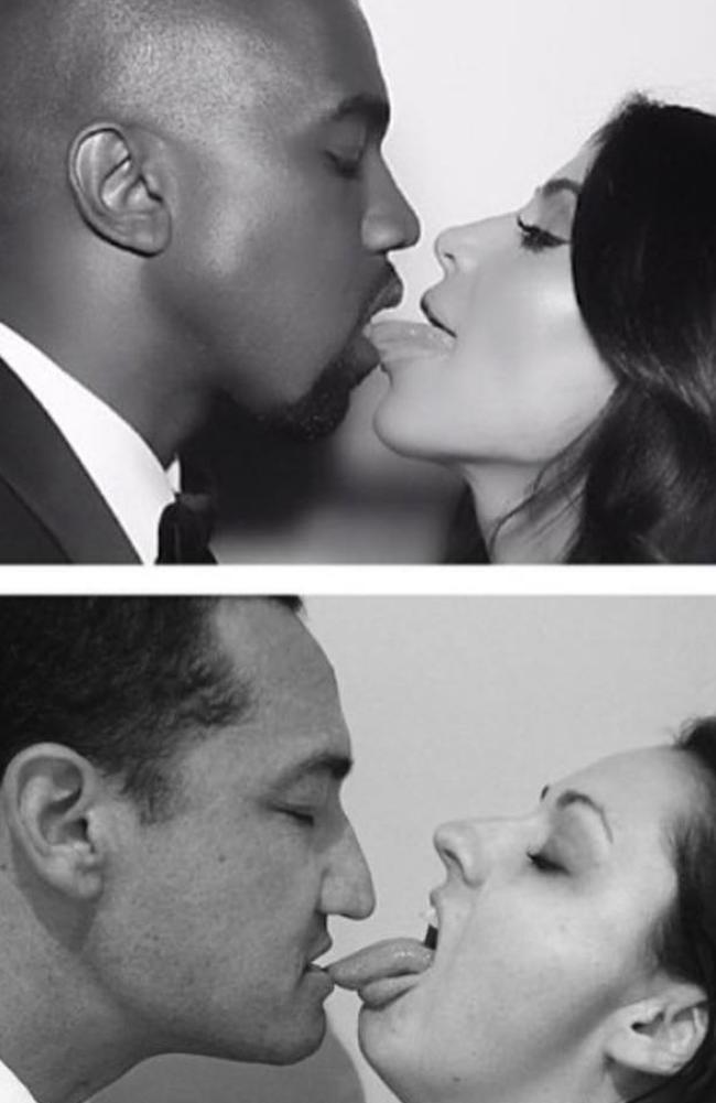 Celeste Barber and her husband API Robin impersonate Kim Kardashian and Kanye West. Picture: Instagram