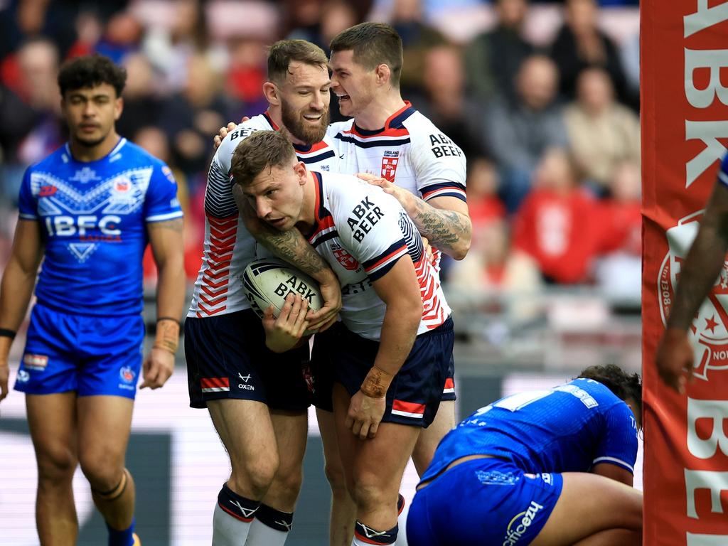 England got the result over Samoa, but John Bateman will need a bigger impact next time out. Picture: Jess Hornby/Getty Images