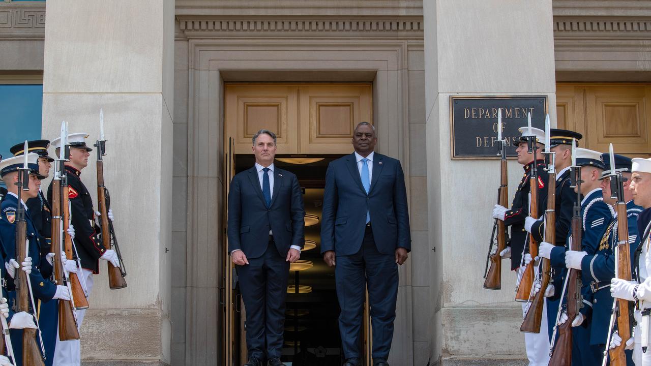 Secretary of Defense Lloyd J. Austin III hosts a meeting with Australian Deputy Prime Minister and Defence Minister Richard Marles at the Pentagon, Washington, D.C. Picture: U.S. Navy Petty Officer 2nd Class James K. Lee/U.S. Department of Defense