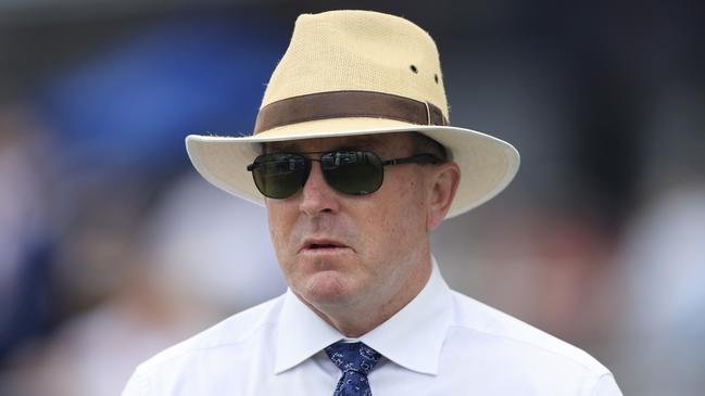 SYDNEY, AUSTRALIA - DECEMBER 18: John O'Shea looks on after winning race 6 the UNSW Handicap with Fashchanel during Sydney Racing at Royal Randwick Racecourse on December 18, 2021 in Sydney, Australia. (Photo by Mark Evans/Getty Images)