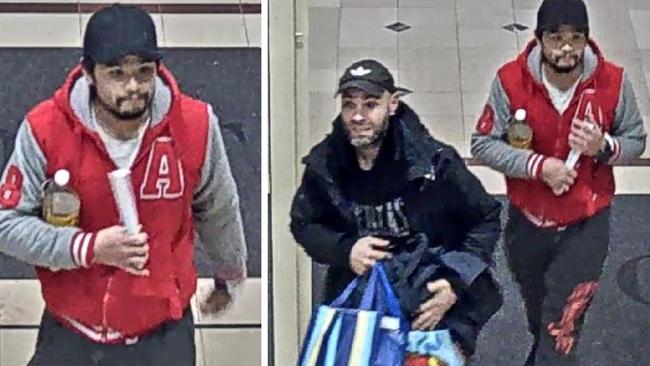 Police want to speak to these men after six suits were stolen from a Chadstone store.