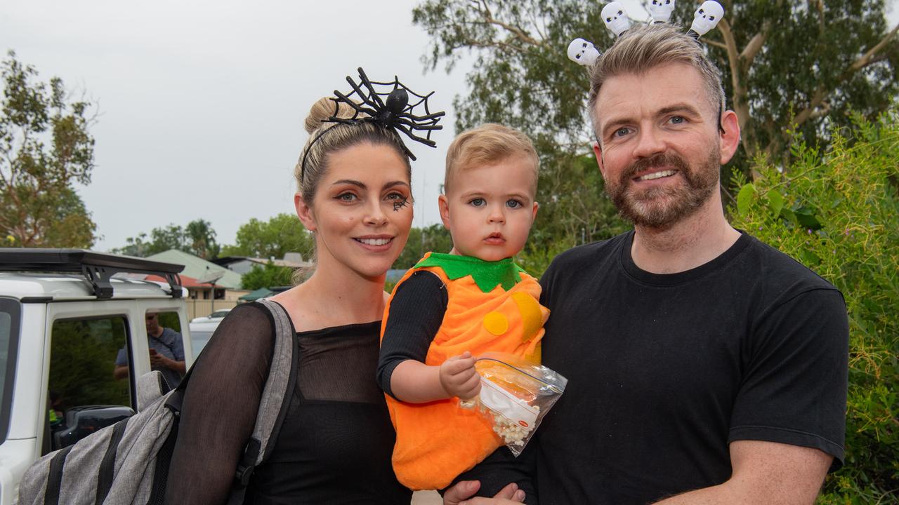 Serena Monks, Cian Monks and Dave Monks at Spook-Tacular Halloween Haunted House Disco at the Malak Community Centre. Picture: Pema Tamang Pakhrin