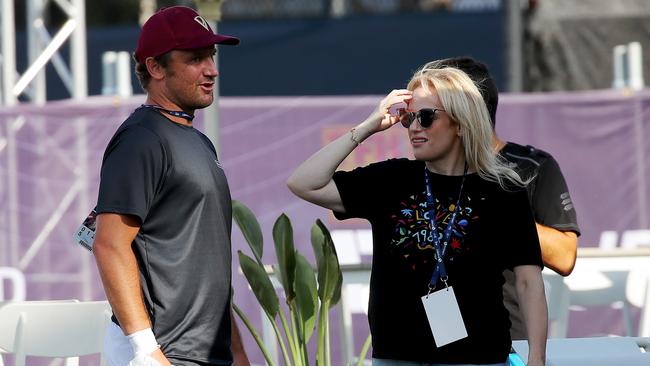 Rebel Wilson and boyfriend Matt Reid. Picture: Toby Zerna