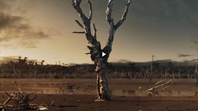 A snapshot from the Albanese Government's Save the Murray Darling Basin Rivers television campaign advertisement, which warns "rivers may run dry if we don't act".