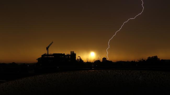 Thunder and lightning are predicted as part of the weather outlook. Picture: Jonathan Ng